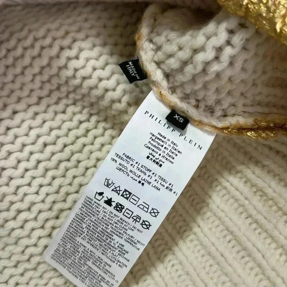 LIMITED EDITION PHILIPP PLEIN
MAXI PULLOVER HEXAGON 💯 Wool - Picture 15 of 15